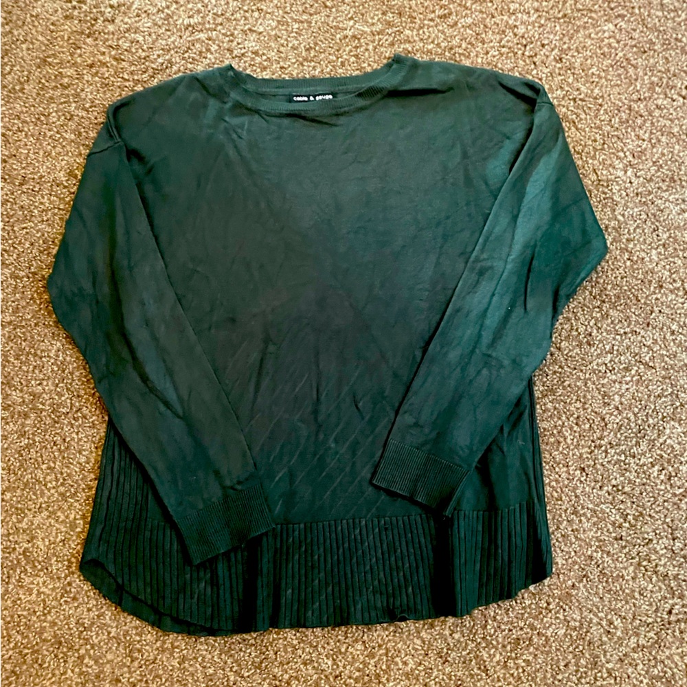 Green thin sweater